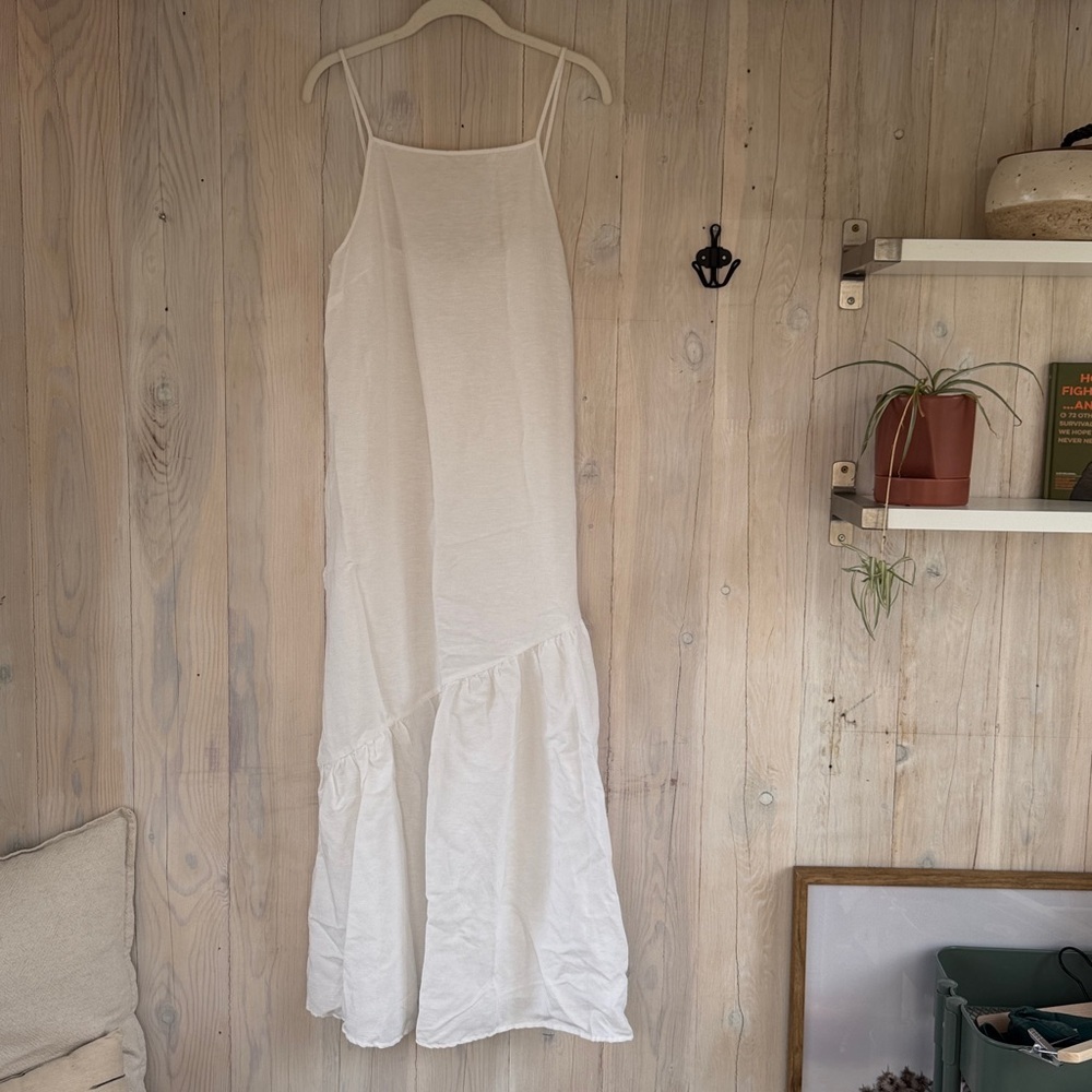 NWT Onia Linen Square Neck Maxi Dress Size M